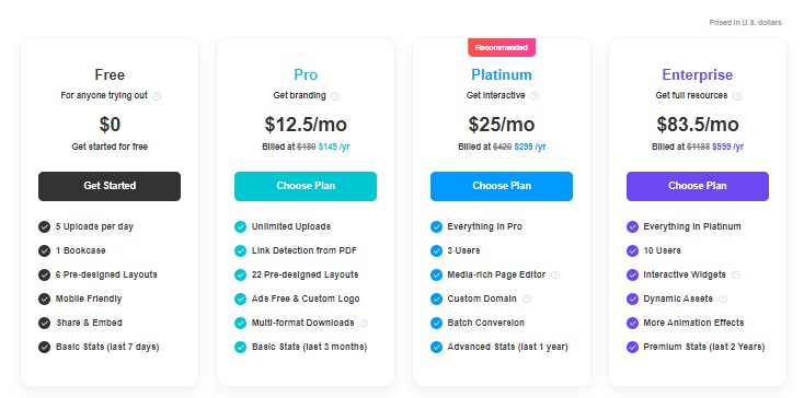 FlipHTML5 Pricing