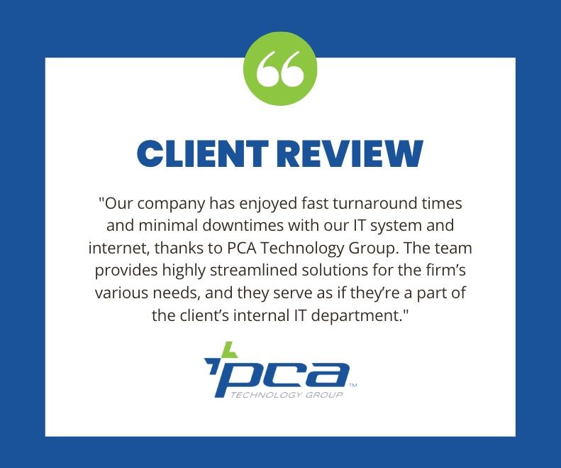 PCA Technology Group Client Review