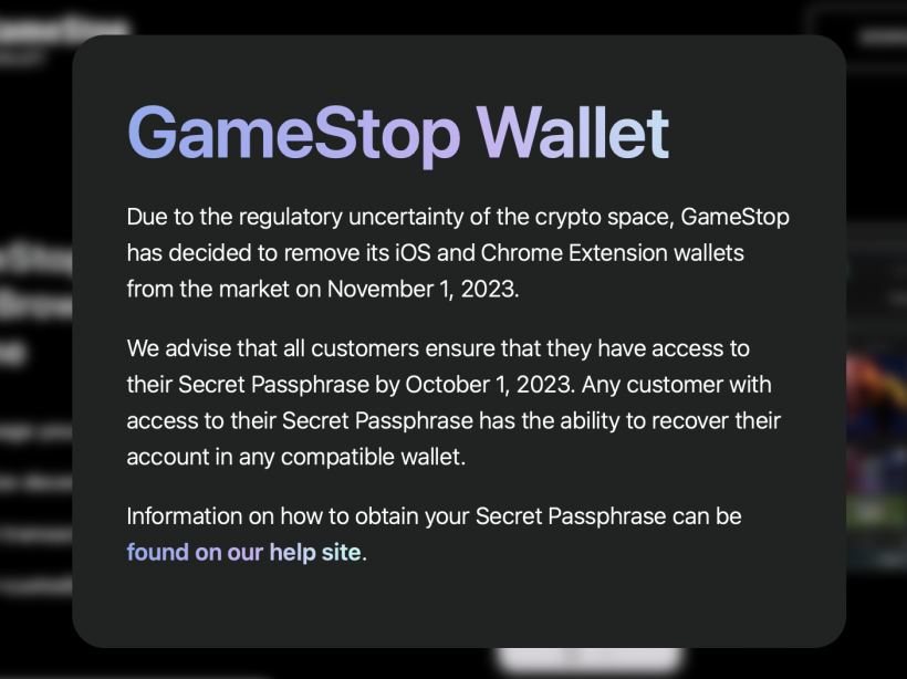 GameStop Wallet
