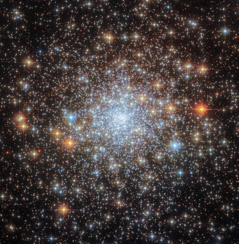 Hubble Glimpses a Glitzy Galactic Cluster