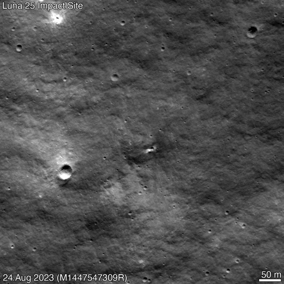 NASA's Moon Orbiter Discovers Crash Site of Russia's Failed Luna 25 Spacecraft