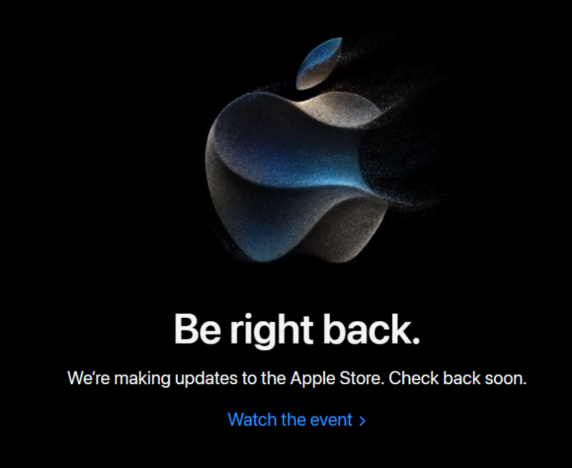 Apple Store Website Crashes Ahead of iPhone 15 Launch