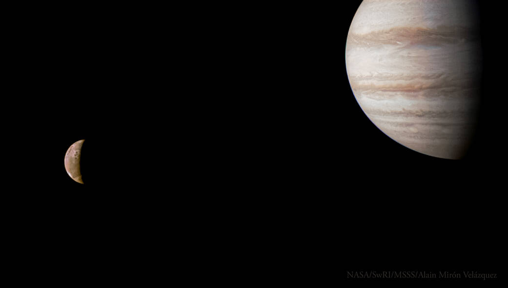 NASA's Juno Captures Breathtaking View of Jupiter and Its Volcanic Moon Io
