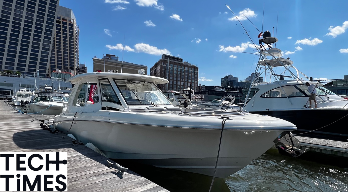 Boston Whaler 350 joystick piloting Brunswick media day