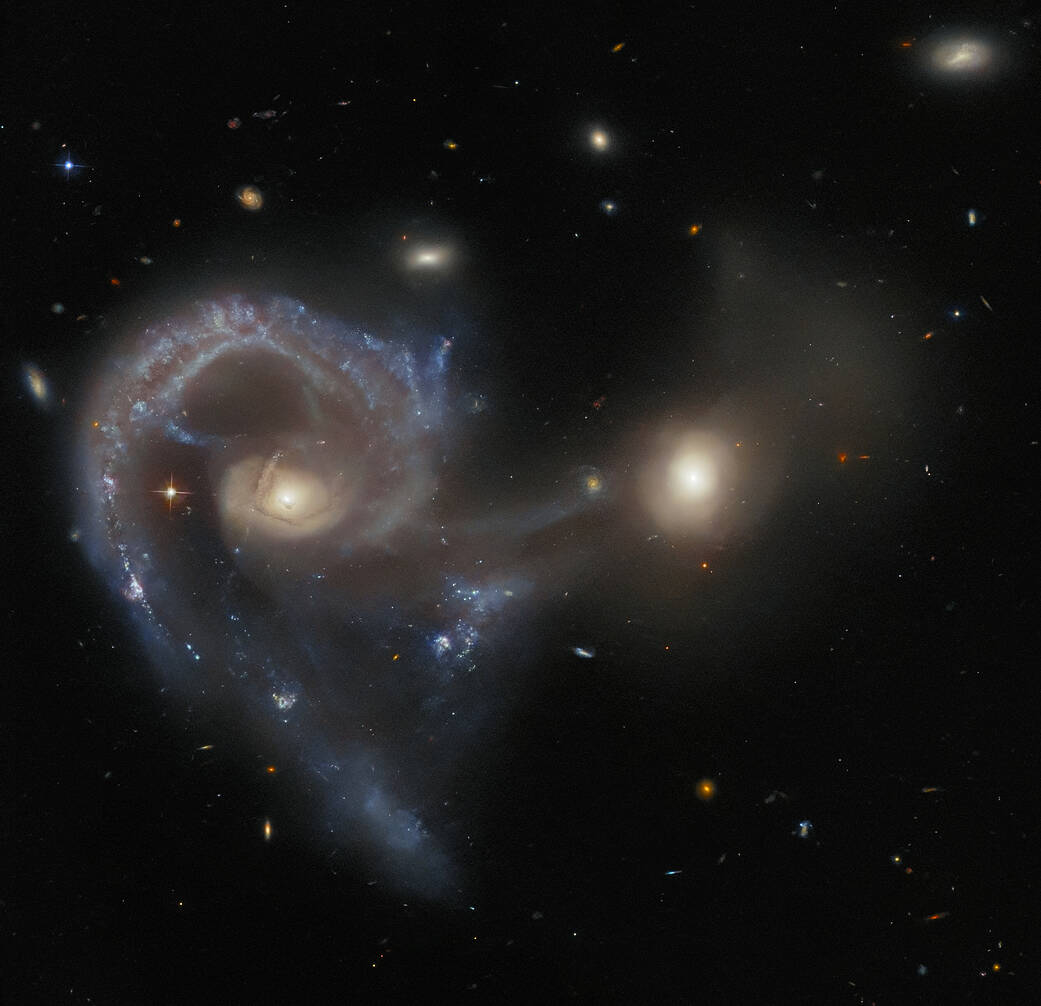 NASA's Hubble Space Telescope Captures a Galactic Pair in Spectacular Cosmic Dance