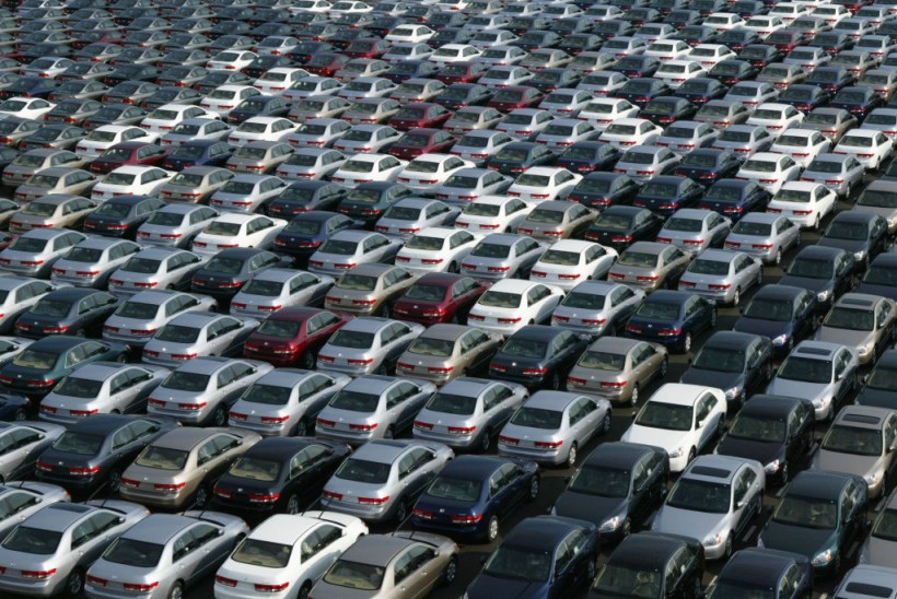 Honda Cars Wait To Be Exported From Japan