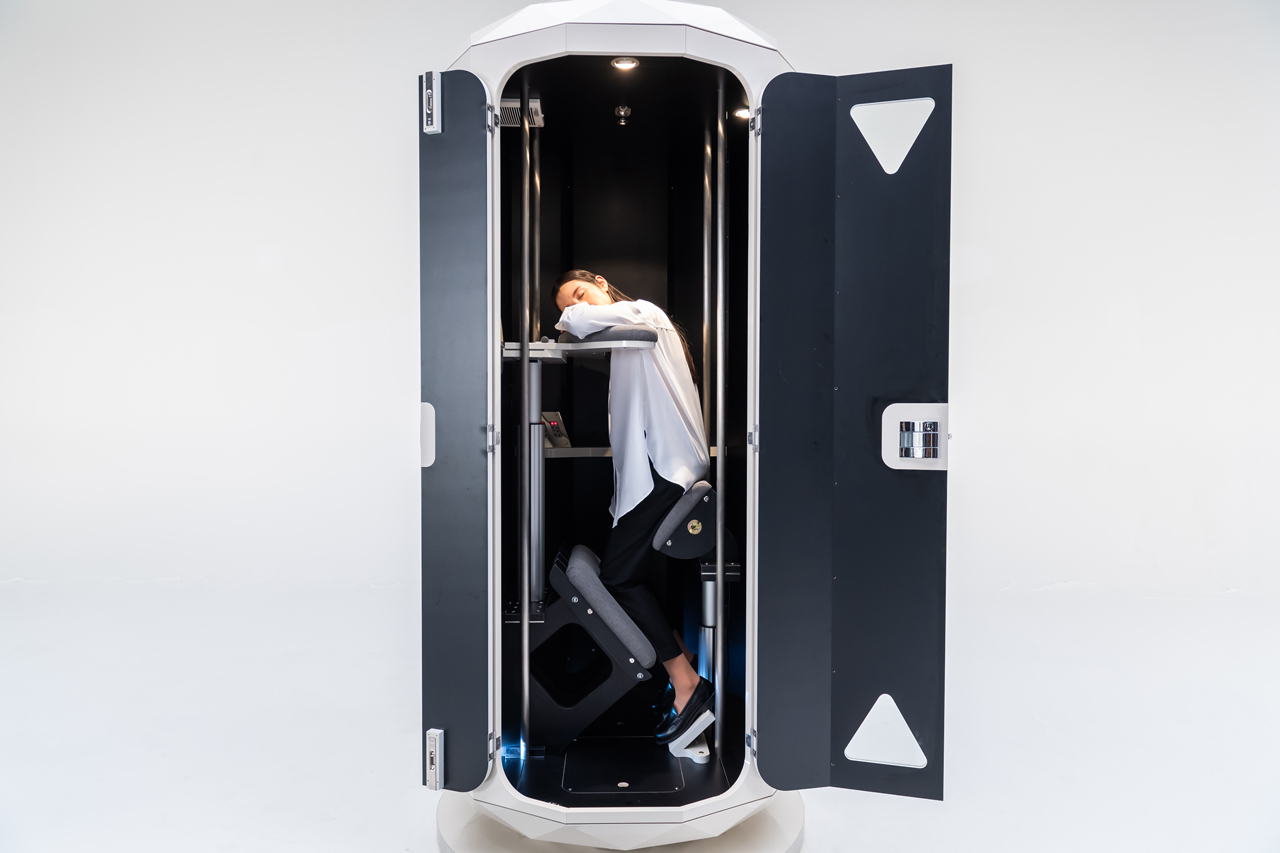 This Bizarre Japanese Sleeping Pod Can Let Workers Take Power Naps in Standing Position