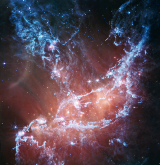 NASA's James Webb Space Telescope Snaps Ethereal View of Star-Forming Galaxy in Its Infrared Glory