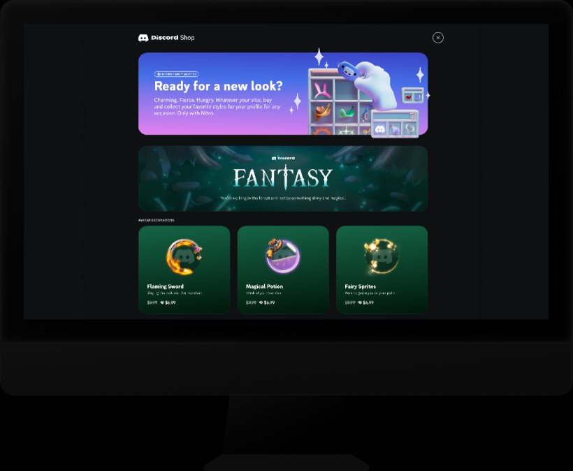 Discord's Shop will allow users to purchase avatar customizations and themes easily