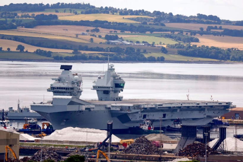 HMS Prince Of Wales Departs Rosyth Dockyard After Months Of Repairs