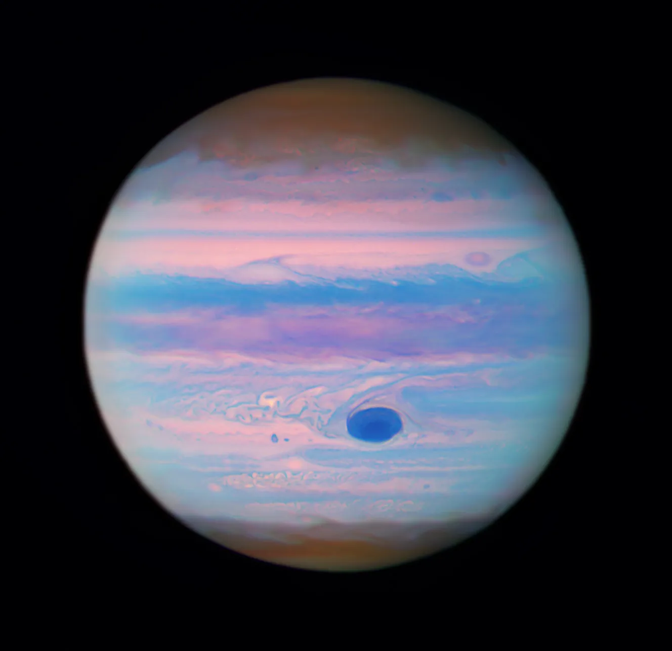 NASA's Hubble Space Telescope Unveils Unique View of Jupiter in Ultraviolet Light