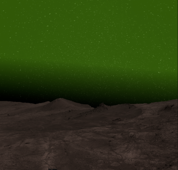 Green glow in the martian night – artist’s impression