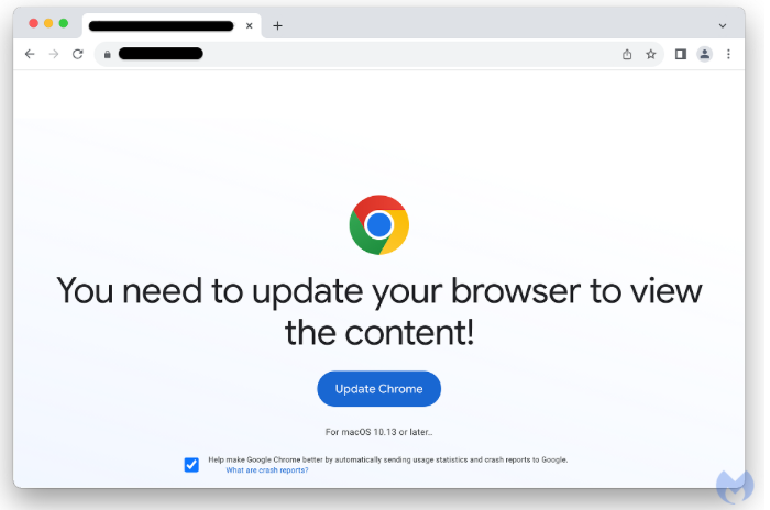 Fake Chrome Update