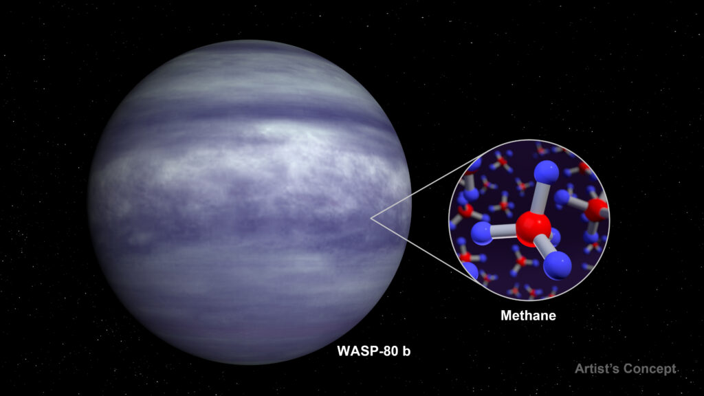NASA's James Webb Space Telescope Uncovers Methane in Exoplanet Wasp-80 b