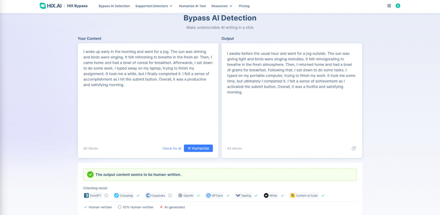 Bypass Copyleaks AI Detection - Create 100% Human Score Content ǀ HIX Bypass