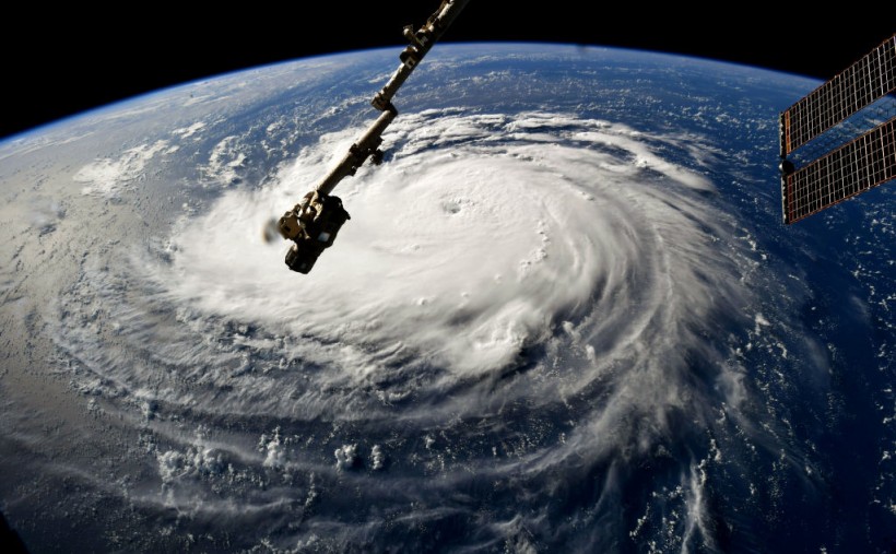 Hurricane seen from space.