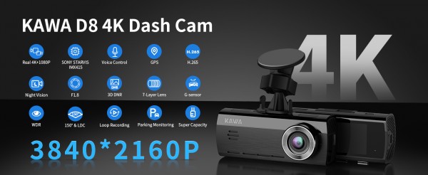 4K Dash Cam Front and Rear - Car Camera, Supercapacitor Ultra HD 4K+1080P  Dual Dash Cam for Car, 3 Display Car Security Camera Vehicle Driving  Recorder w/Hardwire Kit 24/7 Parking Mode G-Sensor