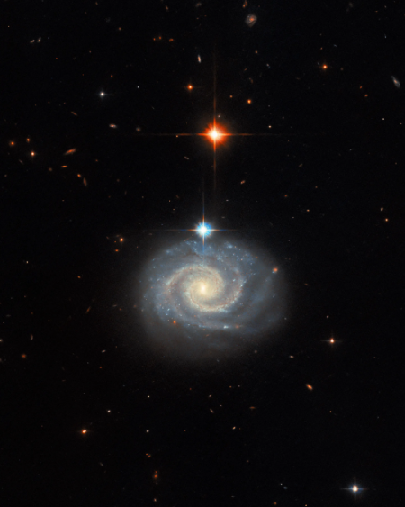NASA's Hubble Space Telescope Captures a Spiral Galaxy With 'Forbidden' Light