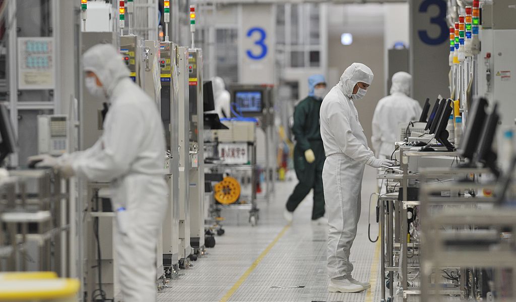Employees of Japan's microprocessor make