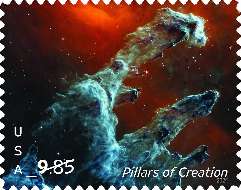 Iconic NASA Webb Image 'Pillars of Creation' Is Now Among US Postal Service Stamps