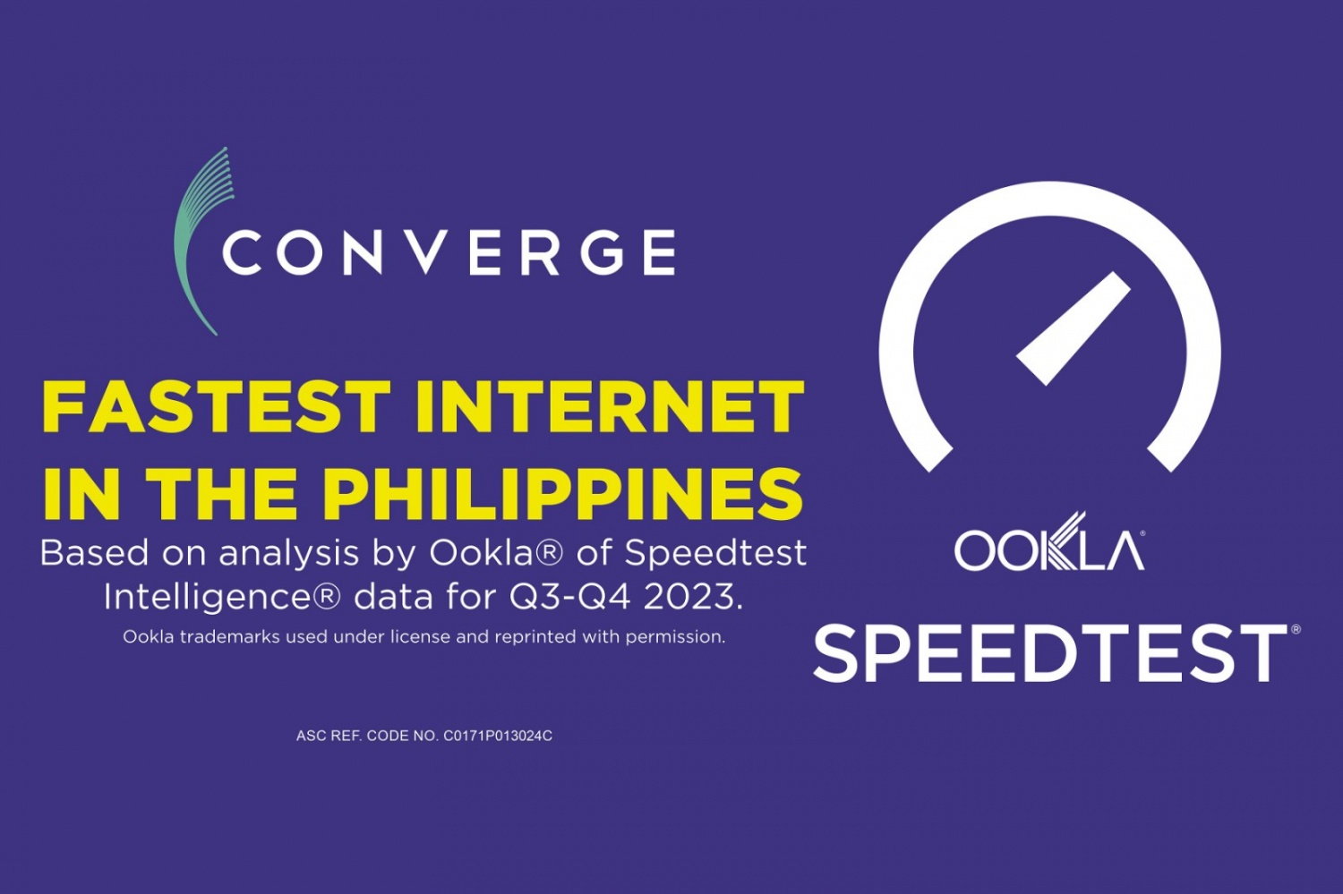 Converge, the faster ISP in the Philippines. 