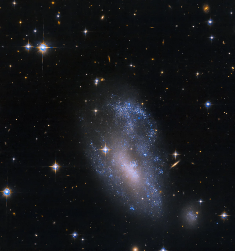 Hubble Captures a Suspected Galaxy Encounter