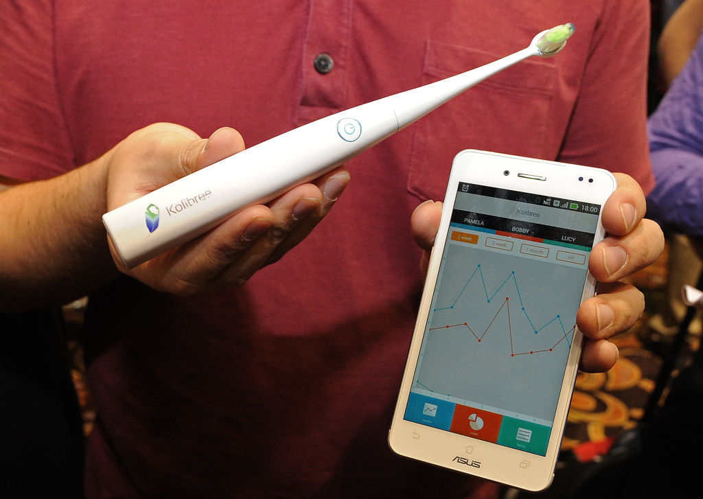 Internet-connected toothbrushes like this one are vulnerable to hacks. 