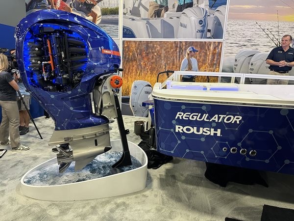 YAMAHA DEVELOPS HYDROGEN FUEL SYSTEM WITH ROUSH AND REGULATOR MARINE, HYDROGEN OUTBOARD UNVEILED AT MIAMI INTERNATIONAL BOAT SHOW®