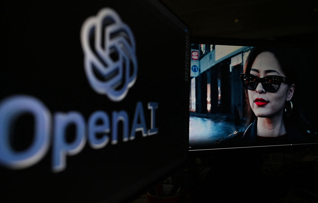 A photo shows a frame of a video generated by a new intelligence artificial tool, dubbed "Sora", unveiled by the company OpenAI, in Paris on February 16, 2024. 