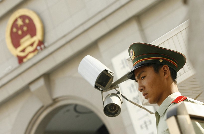 A Chinese paramilitary policeman 