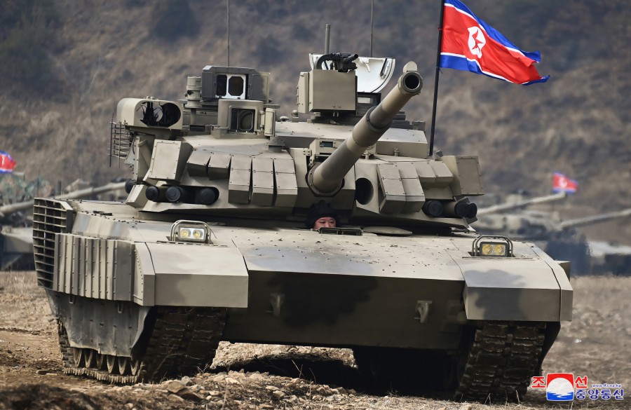North Korean Leader Kim Jong Un Seen Here Driving New Battle Tank