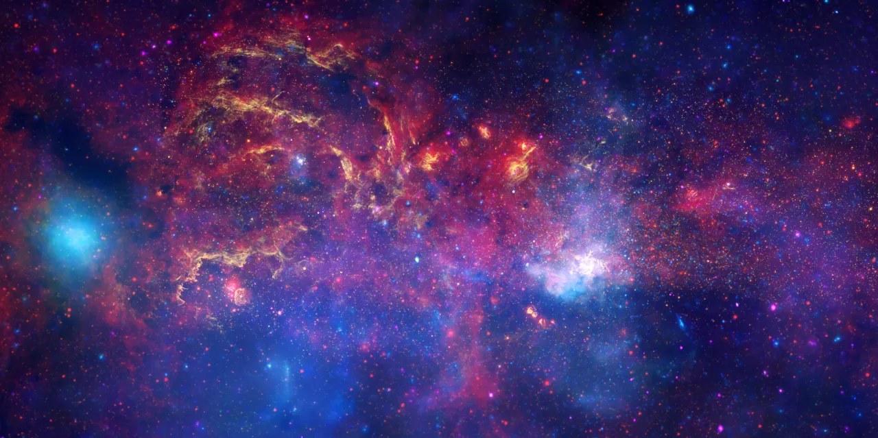 Hubble, Spitzer, and Chandra Examine Galactic Center Region
