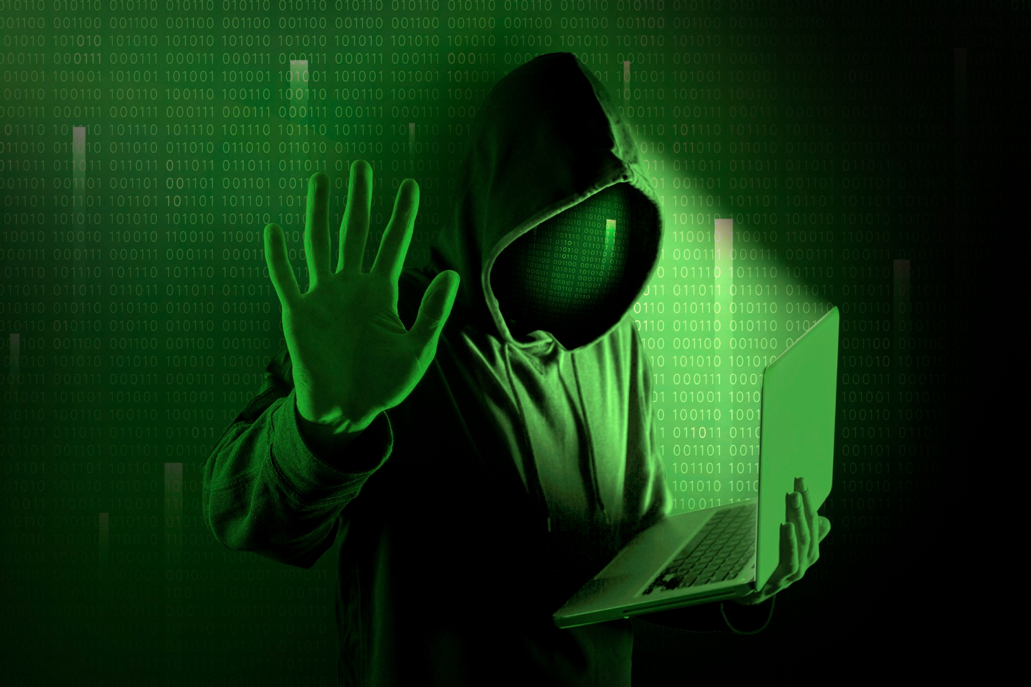 Matrix hacker background