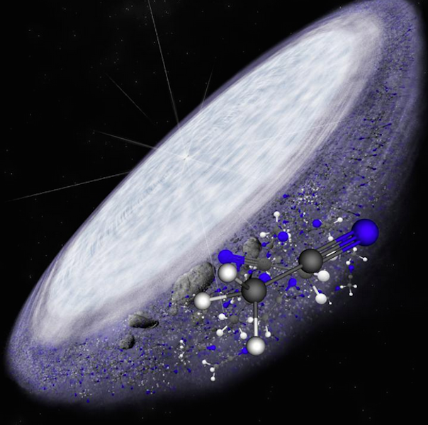 Artist's impression of protoplanetary disk of distant star MWC 480.