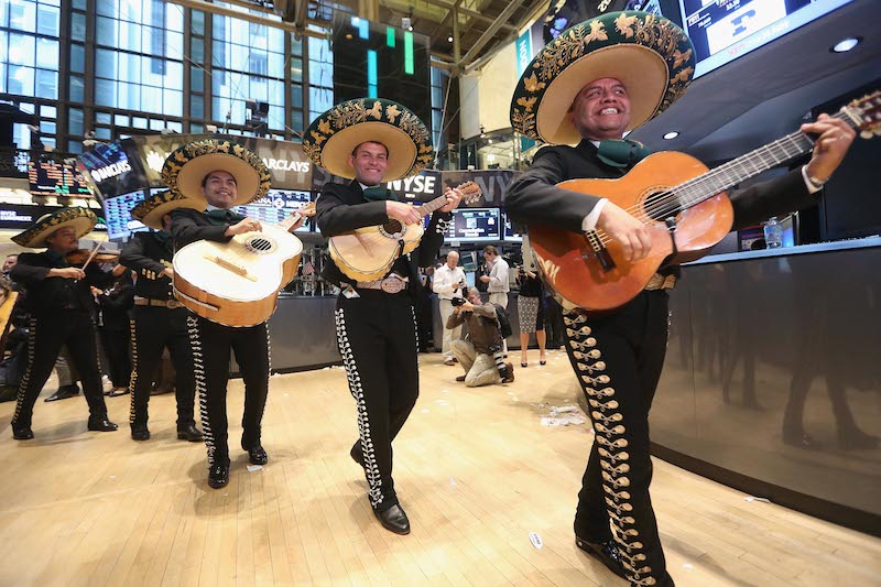 Mariachi Band Performing At The New York Stock Exchange