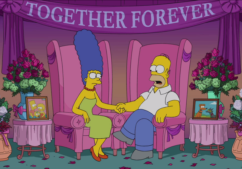 Homer and Marge Simpson