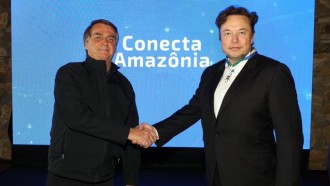 Brazilian president Bolsonaro met with Elon Musk to discuss Starlink internet connectivity amid the Amazon Rainforest