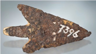 罕见的青铜时代Meteorite-Made箭头出土在瑞士,